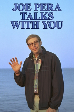 Joe Pera Talks With You title, where Joe Pera is waving to the viewer where there is a lake behind him.